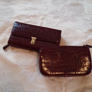 Aigner wallet and makeup case